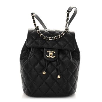 CHANEL Caviar Quilted Mini Urban Spirit Backpack Black 